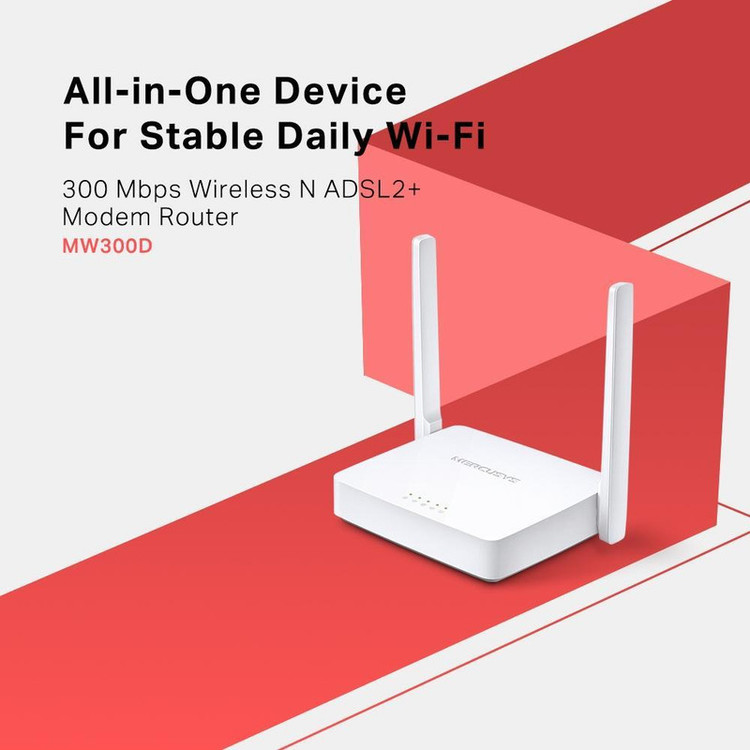 مودم روتر ADSL2 بی سیم مرکوسیس مدل MW-300D