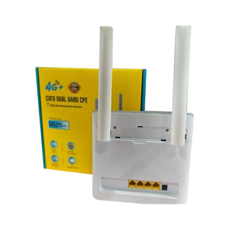 مودم سیمکارتی 4G دو آنتنه On-Link مدل g525PRO با پشتیبانی از فناوری TD-LTE و 4.5G، قابلیت اتصال همزمان 32 کاربر، وایفای دو بانده 2.4 و 5 گیگاهرتز، پورت LAN با پشتیبانی از کابل CAT6 و امنیت WPA/WPA2