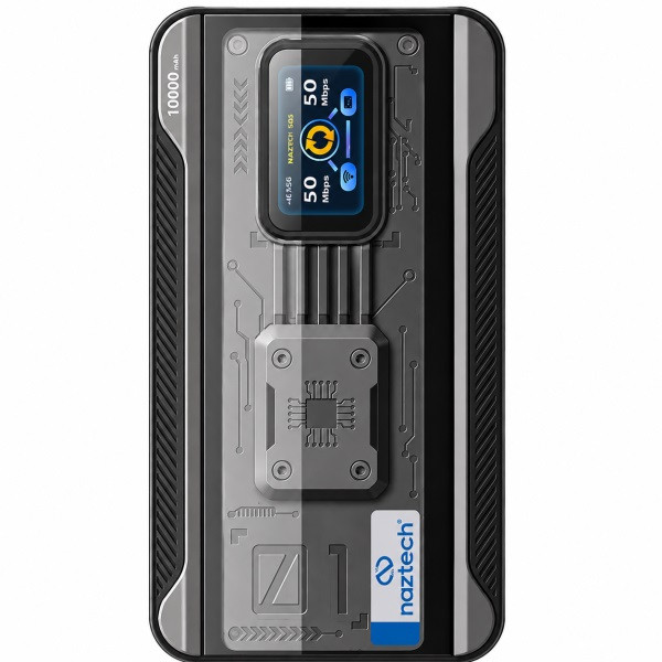 مودم همراه 4G نزتک مدل NAZTECH 99G PLUS 4G با Wi-Fi 6، باتری 10000 میلیآمپرساعتی، پشتیبانی از 10 کاربر و درگاه USB Type-C
