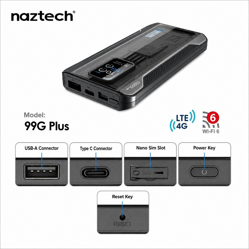 مودم روتر 4G LTE قابل حمل نزتک مدل 99G Plus