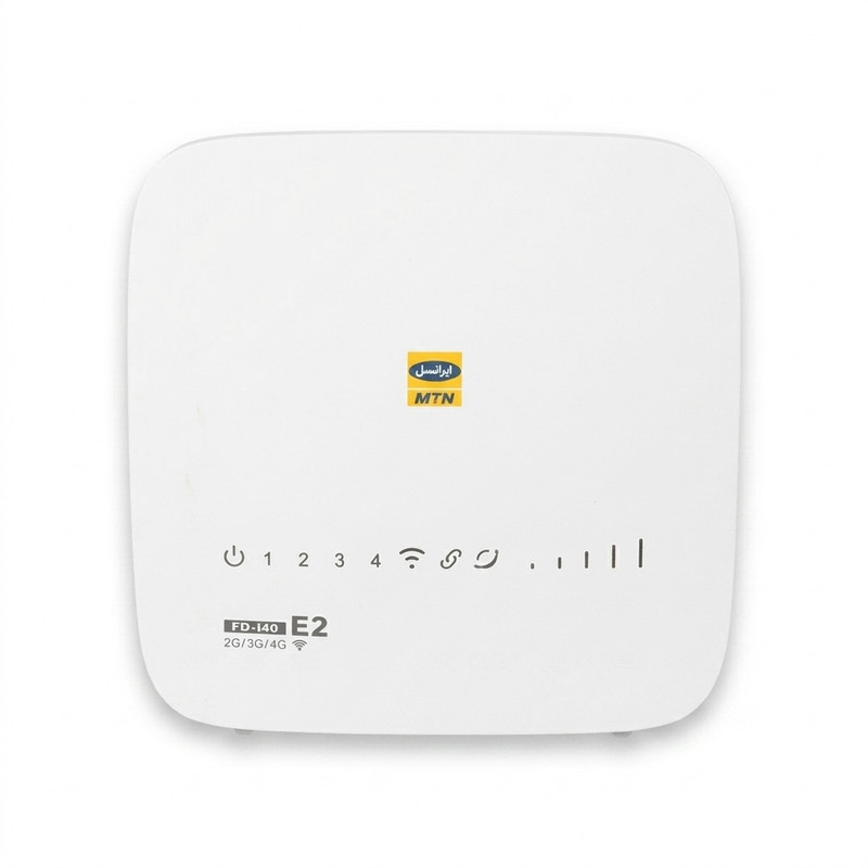 مودم 3G/4G ایرانسل مدل FD-i40-E2 با سرعت 150 مگابیت دانلود و 50 مگابیت آپلود، پشتیبانی همزمان 32 کاربر، اتصال بیسیم و باسیم، 4 پورت LAN و کلید WPS برای اتصال امن و سریع