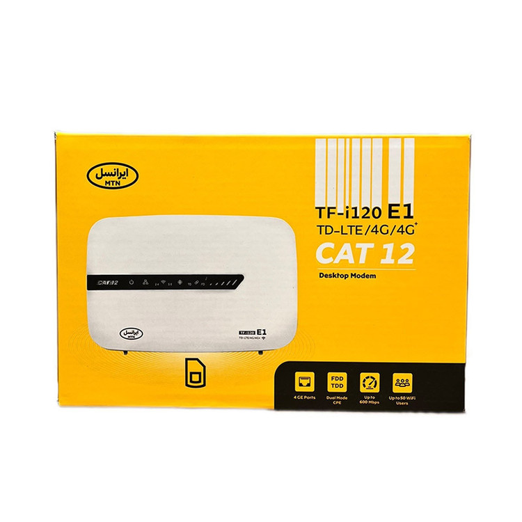 مودم فول اپراتور 4G/TD-LTE ایرانسل مدل TF i120-E1 به همراه 30 گیگ اینترنت 1 ماهه