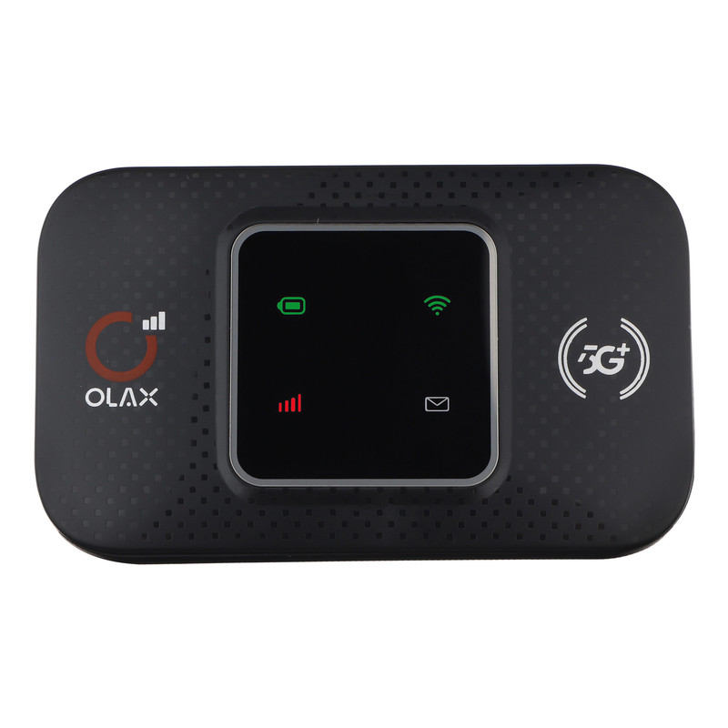 مودم 4G LTE قابل حمل مدل OLAX E5783 با باتری 3000 میلی‌آمپر ساعت، پشتیبانی همزمان 8 کاربر، سرعت دانلود تا 150 مگابیت بر ثانیه، قابلیت ارسال پیامک فارسی و اتصال Wi-Fi