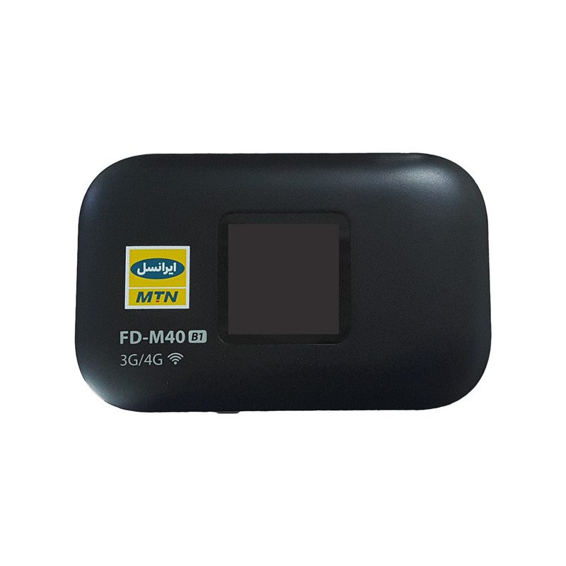 مودم 4G قابل حمل ایرانسل مدل FD-M40 با باتری 3000 میلیآمپر، پشتیبانی همزمان 25 کاربر، صفحه نمایش LCD، اتصال بیسیم و باسیم، سازگار با اندروید، ویندوز و MacOS و قابلیت پشتیبانی از پیامک و DDNS