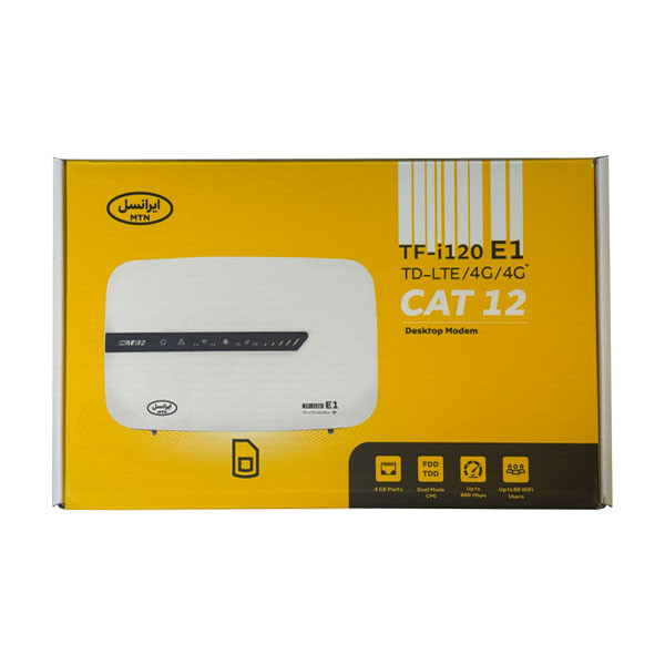 مودم LTE مدل TF-i120 E1 به همراه سیم کارت و 500 گیگابایت اینترنت 6 ماهه داده پردازی فن آوا