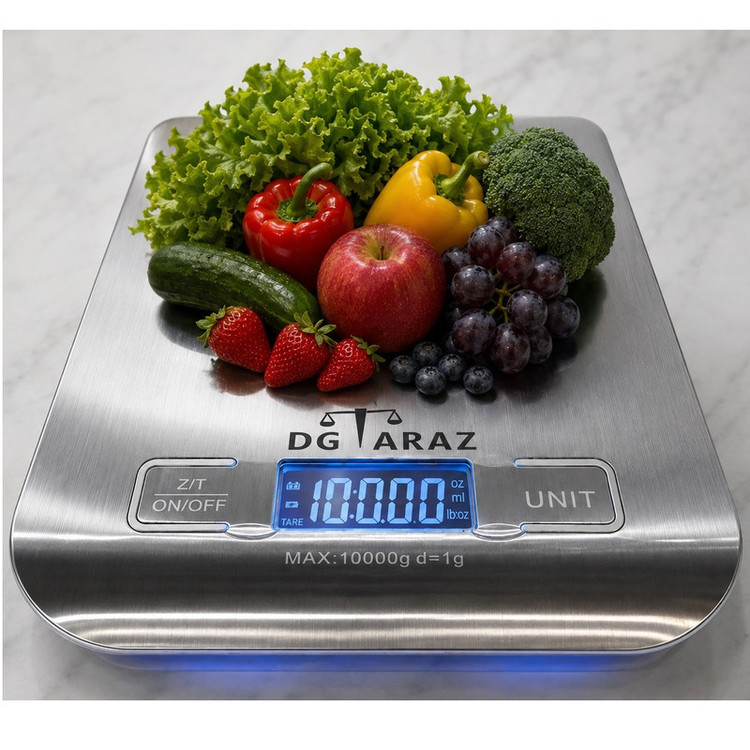 ترازو آشپزخانه دیجیتال مدل دیجی تراز 10kg-1 حداکثر ظرفیت قابل اندازهگیری 10 کیلوگرم با دقت اندازهگیری 1 گرم