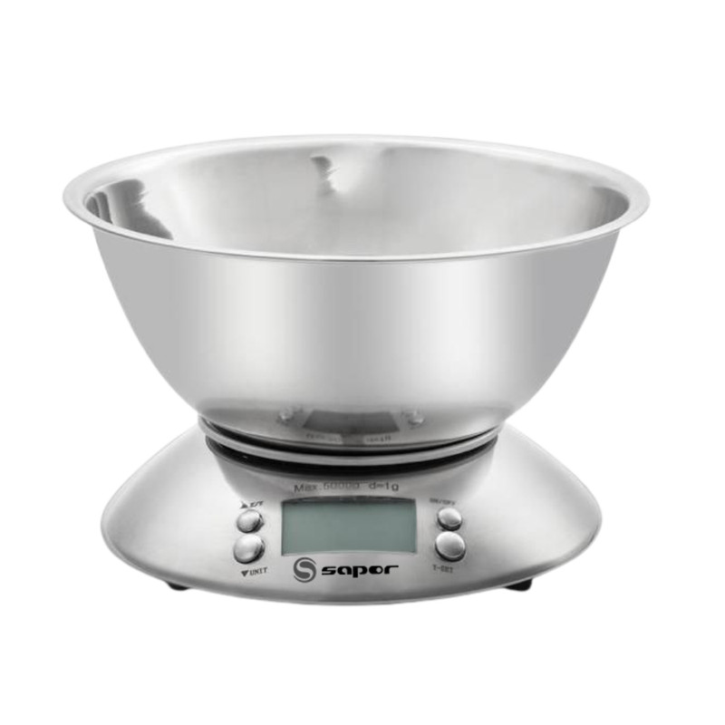 ترازو آشپزخانه دیجیتال ساپر مدل 210D کد 40010 حداکثر ظرفیت قابل اندازه‌گیری 5 کیلوگرم با دقت اندازه‌گیری 1 گرم