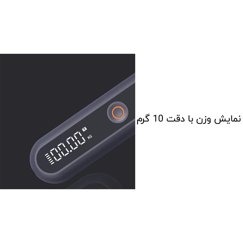 ترازو آویز آشپزخانه دیجیتال جیمی هوم مدل JM-G3701 HANDHELD SCALE حداکثر ظرفیت قابل اندازهگیری 30 کیلوگرم با دقت اندازهگیری 10G گرم
