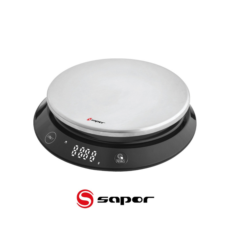 ترازو آشپزخانه دیجیتال ساپر مدل 200D کد 40008 حداکثر ظرفیت قابل اندازهگیری 5 کیلوگرم با دقت اندازهگیری 1 گرم