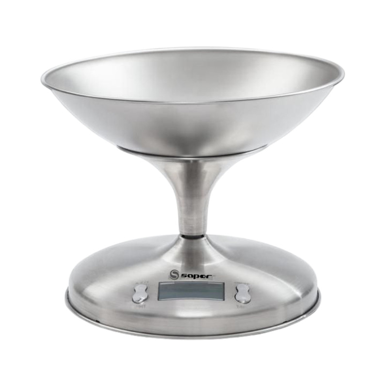 ترازو آشپزخانه دیجیتال ساپر مدل گیلاسی ساپر 220D کد 40009 حداکثر ظرفیت قابل اندازهگیری 5 کیلوگرم با دقت اندازهگیری 1 گرم