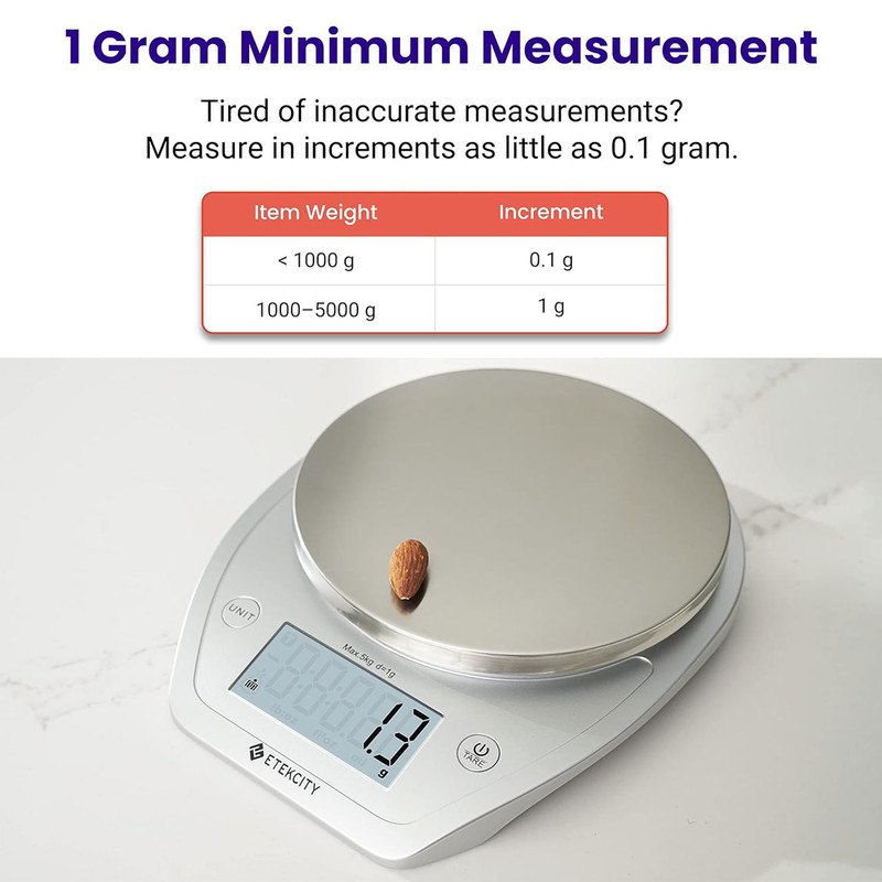 ترازو آشپزخانه دیجیتال اتک سیتی مدل EK5250 حداکثر ظرفیت قابل اندازهگیری 5 کیلوگرم با دقت اندازهگیری 1 گرم