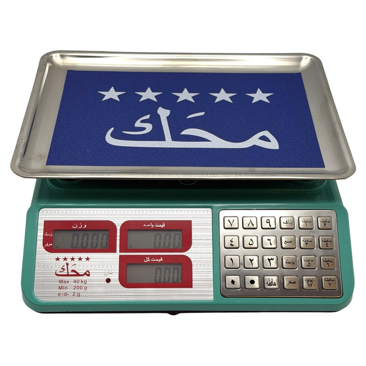 ترازوی فروشگاهی محک مدل SCALE DIGITAL با ظرفیت 40 کیلوگرم