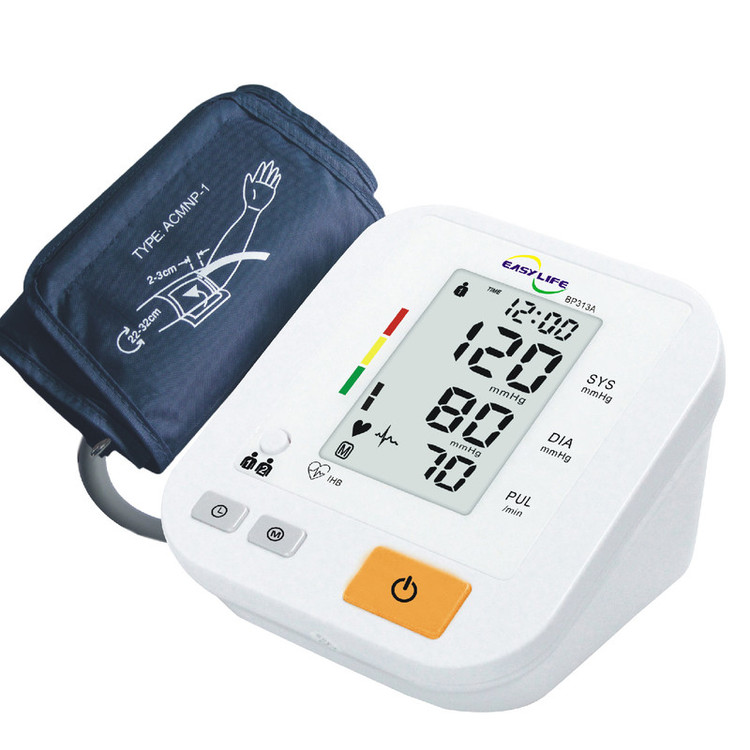 فشارسنج دیجیتال بازویی ایزی لایف مدل BP313A با قابلیت اندازهگیری فشار خون و ضربان قلب، تشخیص آریتمی، بازوبند قابل شستشو، منبع انرژی باتری و کابل USB، مناسب بازو 22 تا 42 سانتیمتر