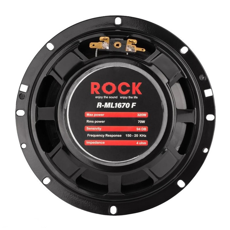 بلندگو پشت خودرو راک مدل R-ML1670 F سایز 6.5 اینچ بسته 2 عددی