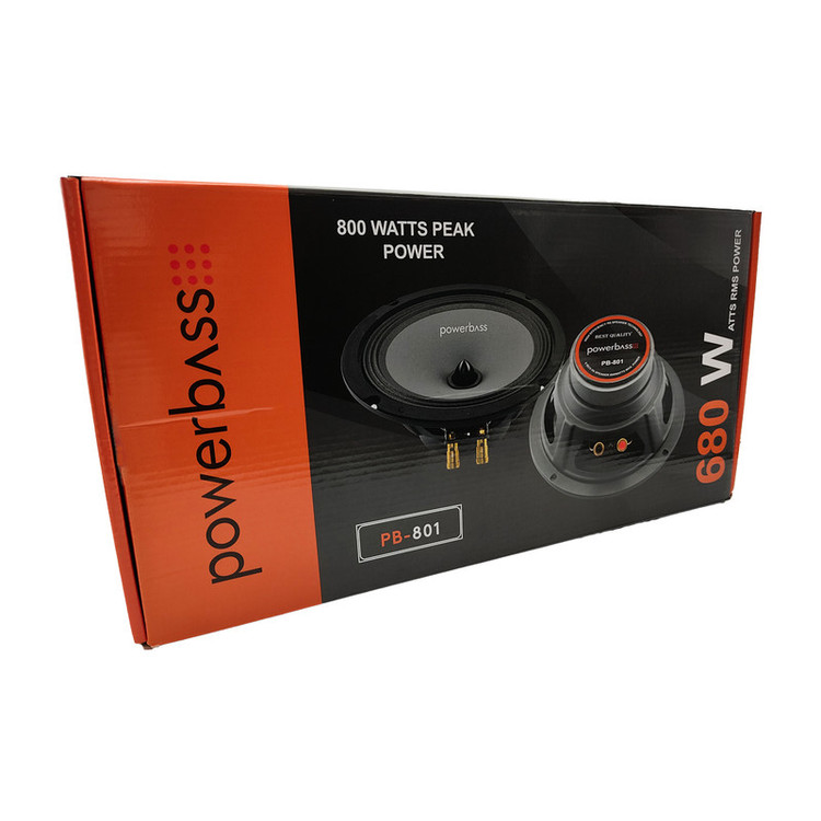 اسپیکر پشت خودرو پاوربیس مدل PB-801 سایز 8 اینچ بسته دو عددی