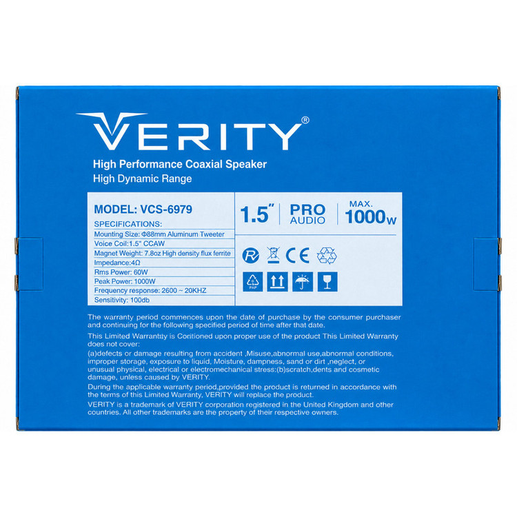 اسپیکر پشت خودرو وریتی مدل VCS-6979 سایز 9×6 اینچ بسته دو عددی