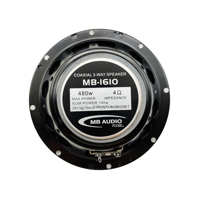 اسپیکر پشت و جلو خودرو ام بی آدیو مدل MB 1610 سایز 6.5 اینچ بسته دو عددی