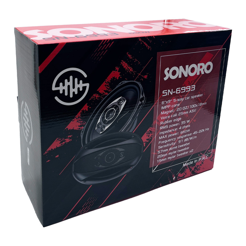 اسپیکر پشت خودرو سونورو مدل SN-6993 سایز 6x9 اینچ بسته دو عددی