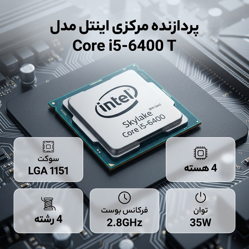 پردازنده مرکزی اینتل سری Skylake مدل Core i5-6400 T