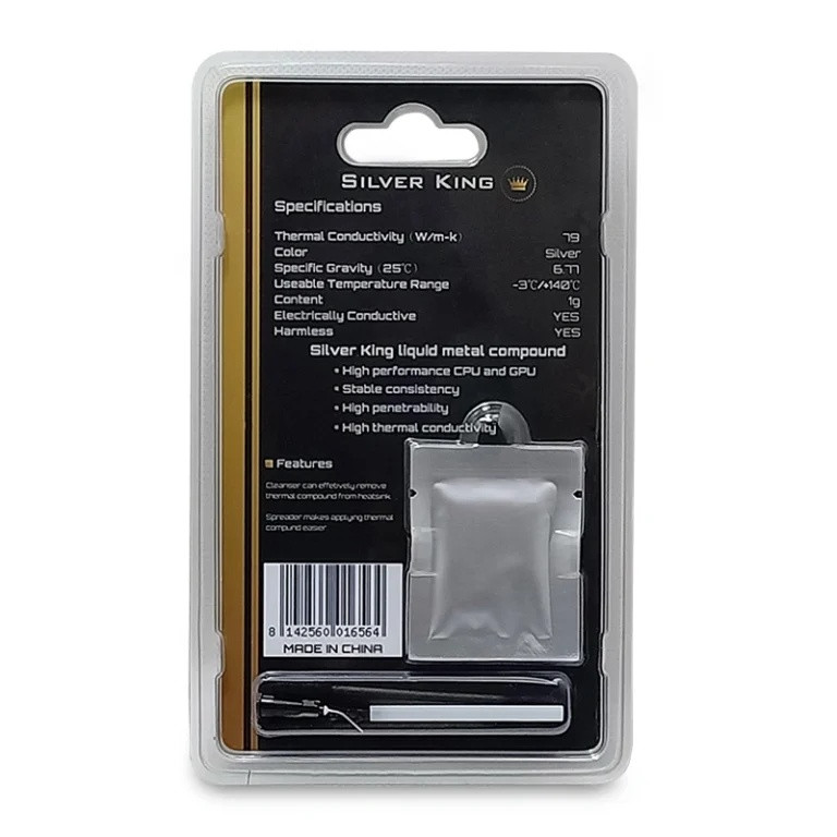 لیکوئید متال ترمالرایت مدل Silver King رسانایی حرارتی 79 W/m.k