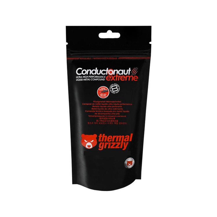خمیر حرارتی ترمال گریزلی مدل Conductonaut Extreme Liquid Metal 1g