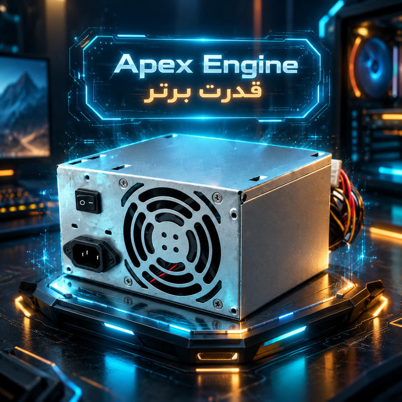 منبع تغذیه کامپیوتر 420 وات مدل Power-420W Real دارای 8 پین گرافیک