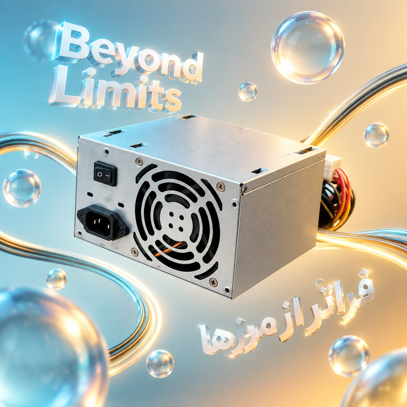 منبع تغذیه کامپیوتر 420 وات مدل Power-420W Real دارای 8 پین گرافیک