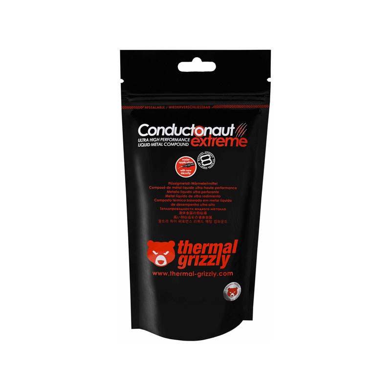خمیر سیلیکون ترمال گریزلی مدل Conductonaut Liquid Metal Extreme 5g