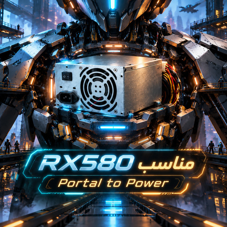 منبع تغذیه کامپیوتر 480 وات مدل Power-480W Real دارای 8 پین گرافیک