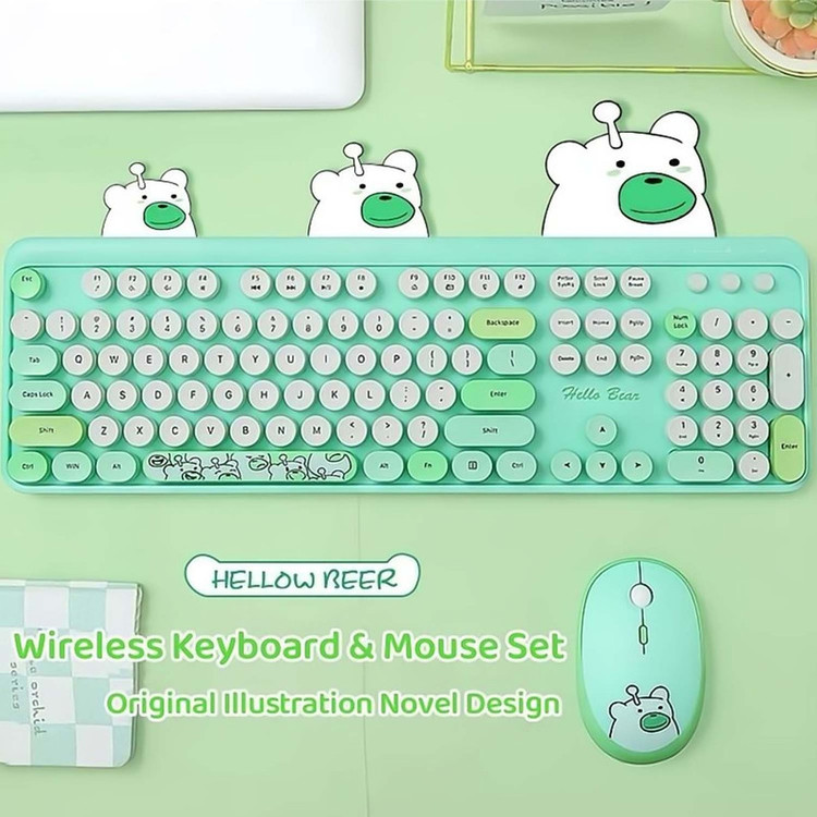 کیبورد و ماوس بی سیم گیزر مدل Hello Bear