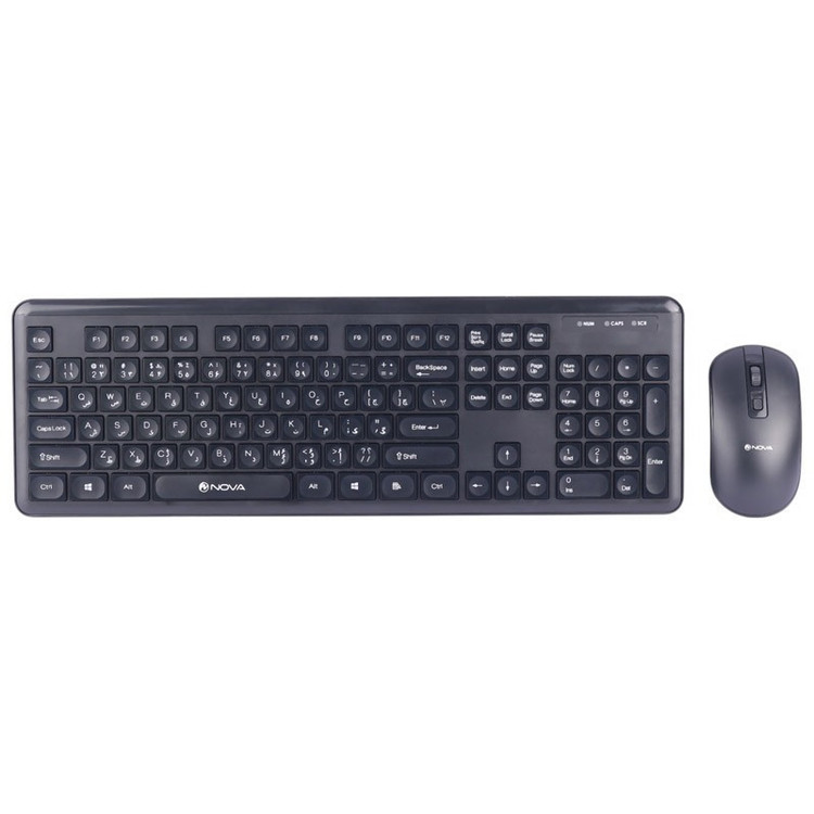 کیبورد و ماوس بی سیم نوا مدل NKM-1402WL
