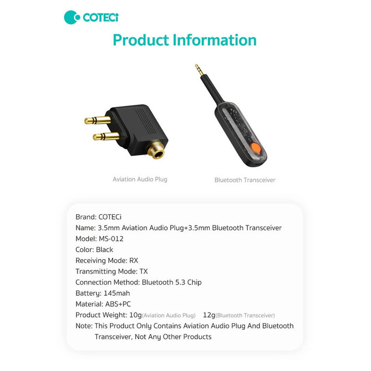 گیرنده بلوتوثی صدا کوتتسی مدل MS-012
