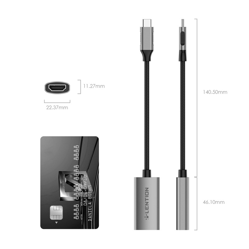 مبدل USB-C به HDMI لنشن کد CU607H