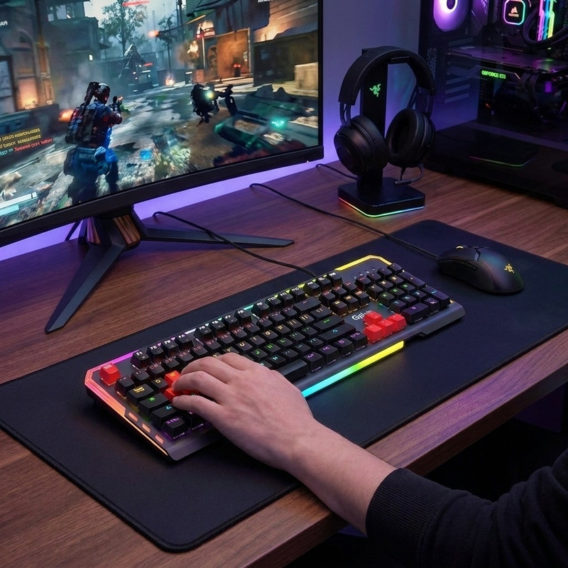 کیبورد مخصوص بازی جی پلاس مدل GMK-K560W