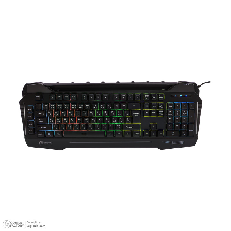 کیبورد گیمینگ گرین مدل GK702-RGB، Full-Size نورپردازی RGB
