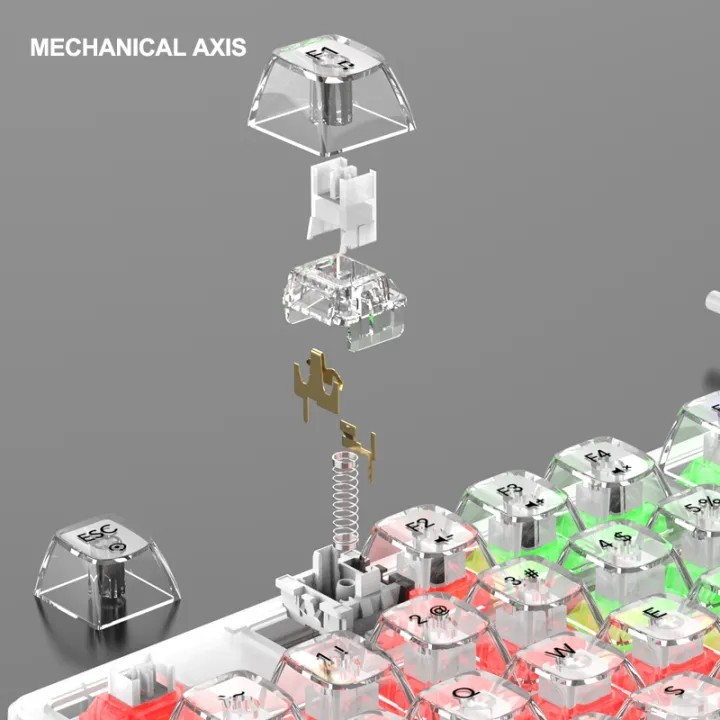 کیبورد مخصوص بازی رایکو مدل L1000 MECHANICAL CLEAR SWITCH