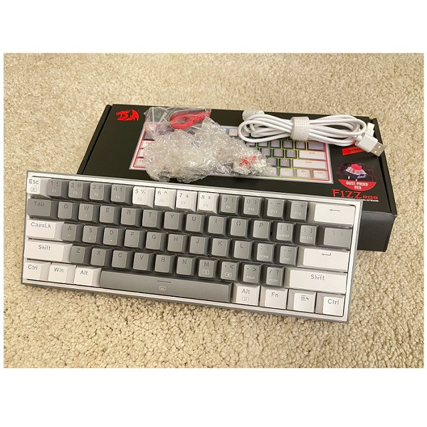 کیبورد مخصوص بازی ردراگون مدل FIZZ K617-GREY/WHITE
