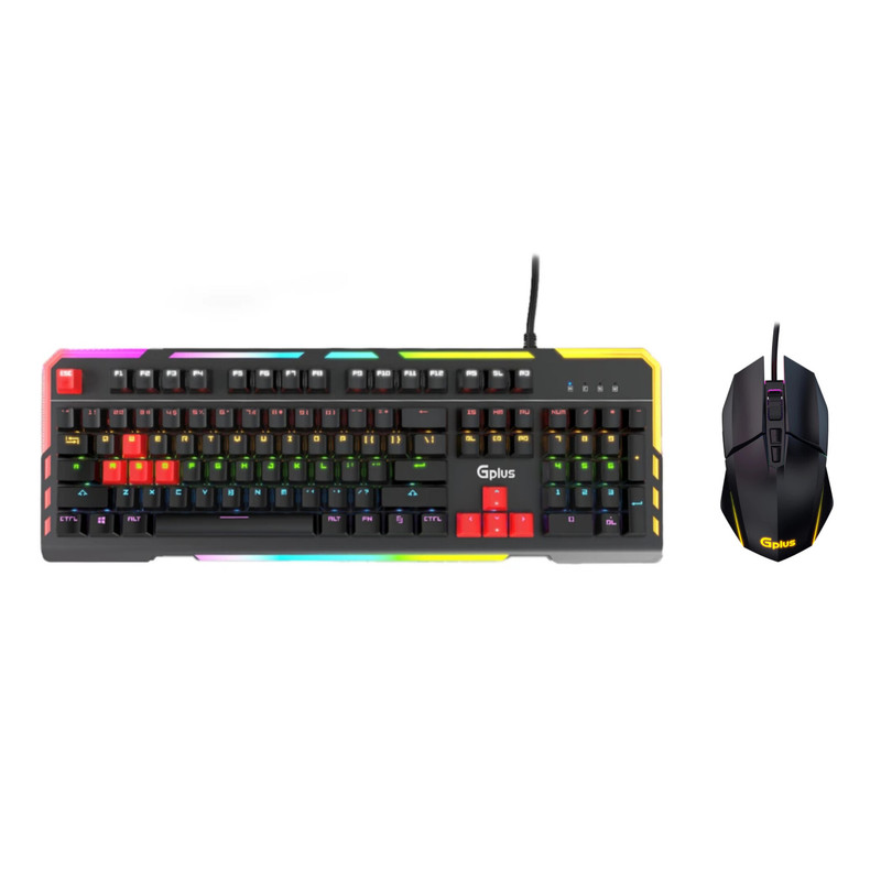 کیبورد و ماوس گیمینگ جی پلاس مدل GMK-K560W/M440W