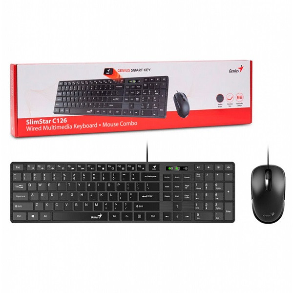 کیبورد و ماوس جنیوس مدل KM-Slim Star C126