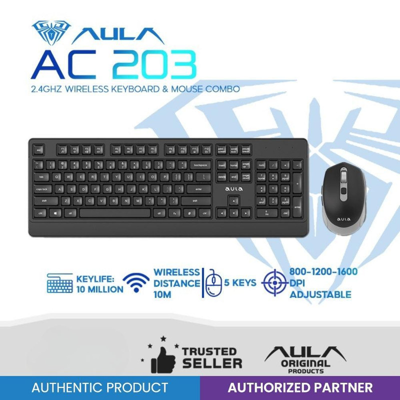 کیبورد و ماوس بی سیم آئولا مدل ac203