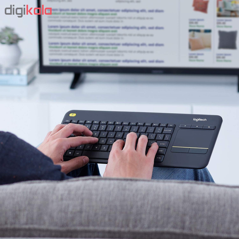 کیبورد بی سیم لاجیتک مدل K400 Plus با حروف فارسی