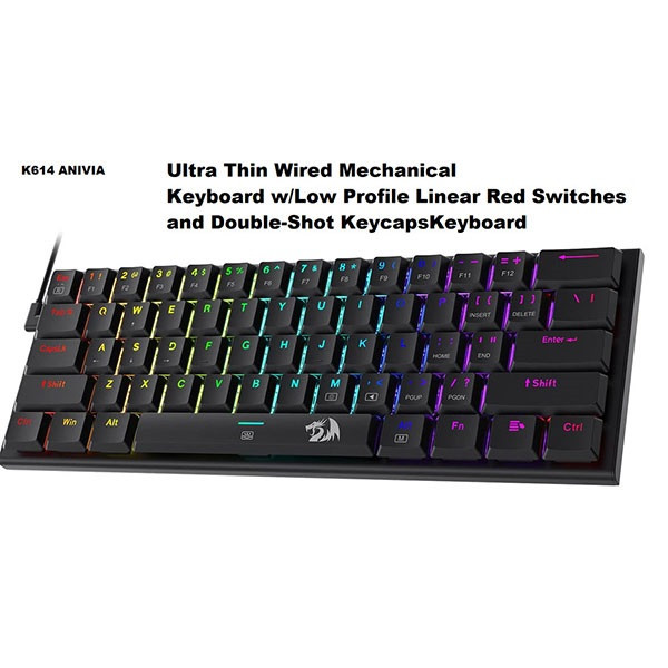 کیبورد مخصوص بازی ردراگون مدل K614 ANIVIA RGB