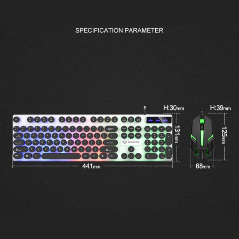 کیبورد و ماوس گیمینگ دیوایپارد مدل GMK-30