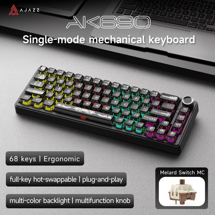 کیبورد باسیم گیمینگ آجز مدل AK690 mechanical