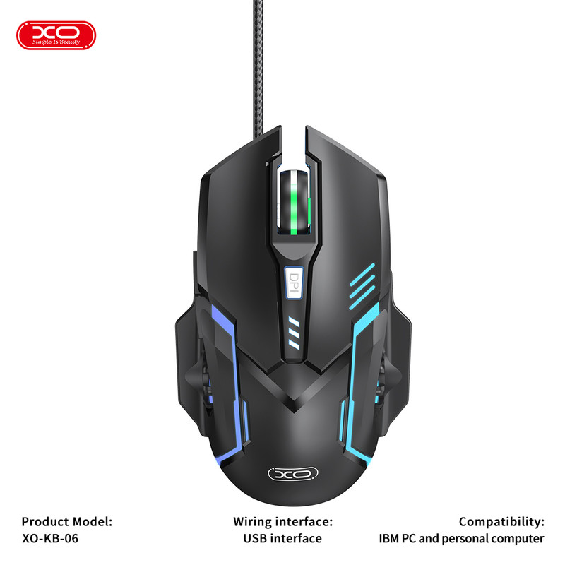 کیبورد و ماوس گیمینگ ایکس او مدل KB-06