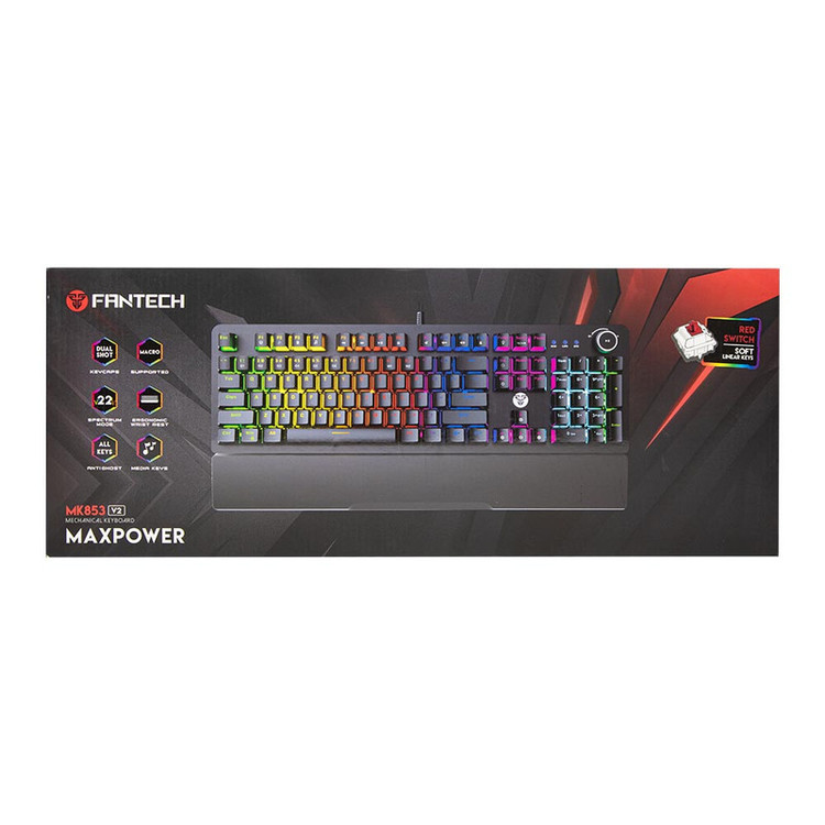 کیبورد گیمینگ فنتک مدل Maxpower MK853V2Redswitch