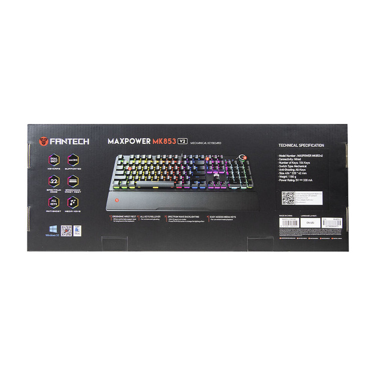 کیبورد گیمینگ فنتک مدل Maxpower MK853V2Redswitch