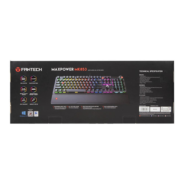 کیبورد گیمینگ فنتک مدل Maxpower MK853V2Blueswitch