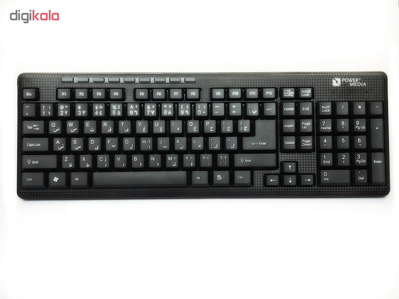 کیبورد و ماوس بی سیم پاورمدیا مدل KBM-6122W