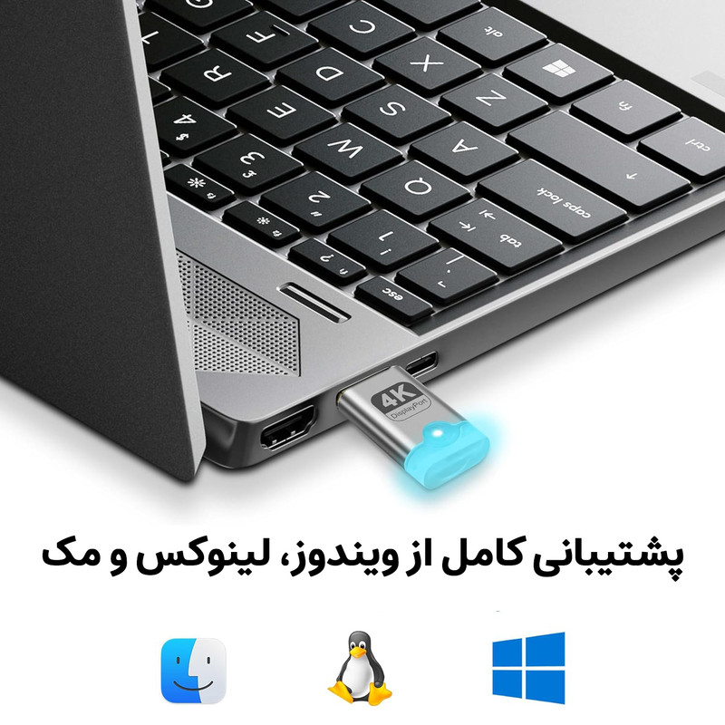 مبدل شبیهساز مانیتور DisplayPort مجینتک مدل 4K-XMS-546